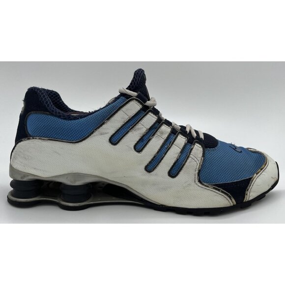 Rare Vintage Nike Shox NZ 305618-445 White Light Blue Navy Shoes Mens Size 10 main image 5